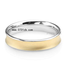 18k金凹型圆环 彰显个性的极品男戒